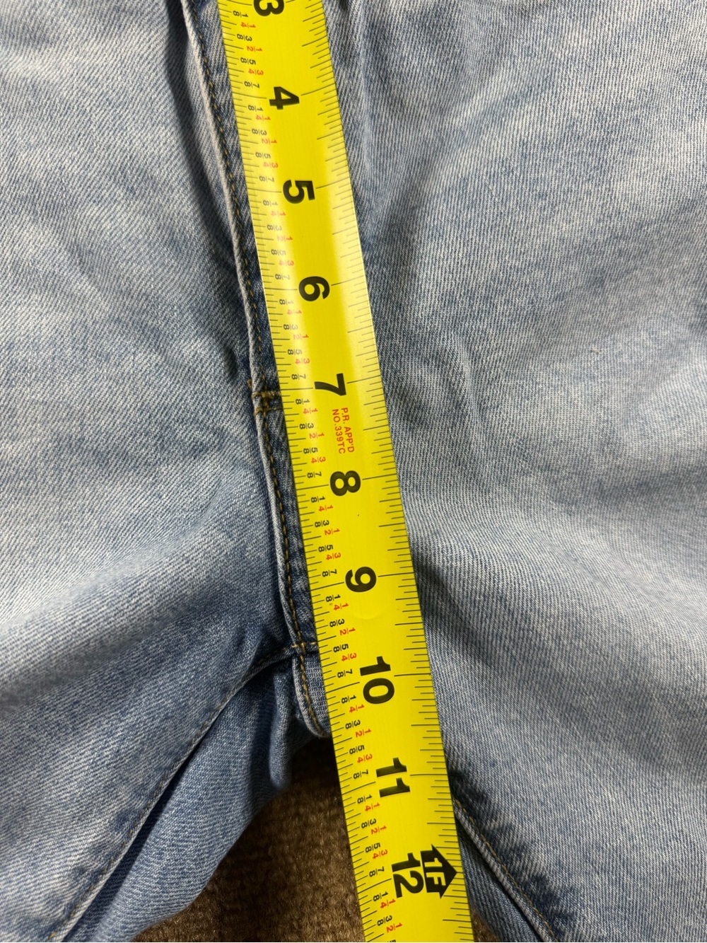 Universal Thread Light Blue Denim Cropped Ankle Bootcut Raw Hem Jeans Size 27 4 - Picture 7 of 13